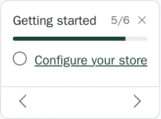 The getting-started list in the sidebar